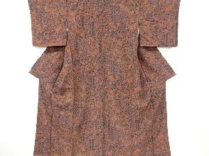 未使用品　花更紗に蝶模様小紋着物